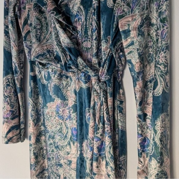 Free People Blue Delphine Velvet Long Sleeve Jumpsuit - Picture 5 of 8